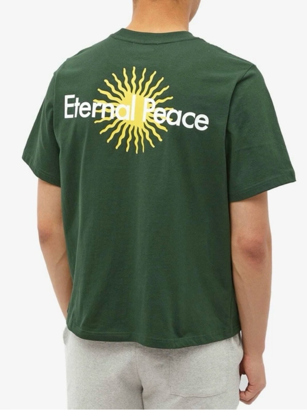 Museum of Peace and Quiet Eternal Peace Forrest Green Cotton Tee NWT $65 Sz XL